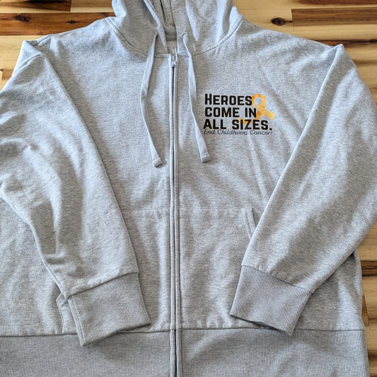 Heroes Come In All Sizes, Unisex Fit, Zip Up Jacket