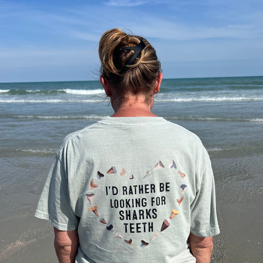 UPDATED DESIGN, Rather Be Looking for Sharks Teeth, Unisex Fit T-Shirt